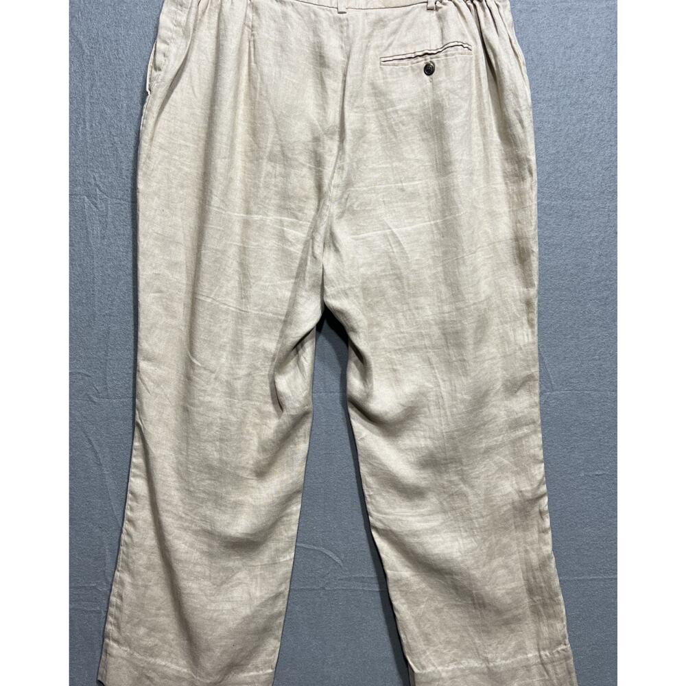 Lauren Ralph Lauren 100% Linen Dress Pants Beige Womens Size 18WP (READ) - Picture 4 of 13